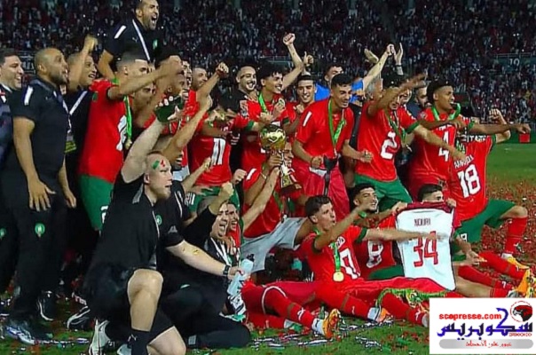 تتويج المنتخب الوطني المغربي بكأس افريقيا للأمم لأقل من 23سنة وتأهله للألعاب الاولمبية