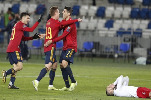 منتخب إسبانيا  يفوز على نظيره الجورجي في تصفيات أوروبا المؤهلة إلى نهائيات كأس العالم 