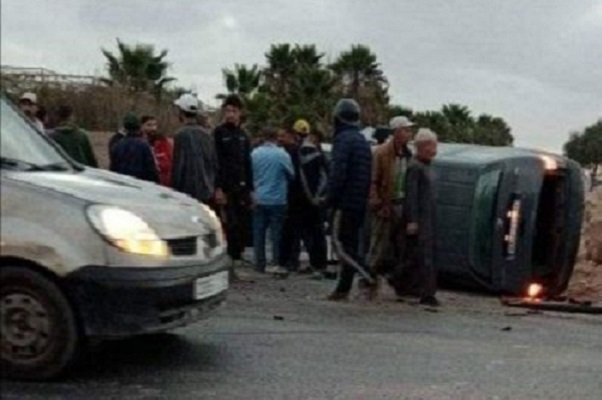 مصرع شخصين وإصابة أزيد من 12 آخرين في حادثة سير وقعت باشتوكة آيت باها