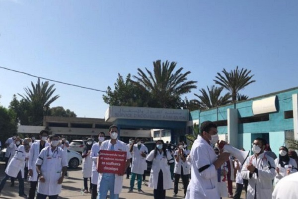 أكادير / دخول الأطباء الداخليين بالمستشفى الجامعي في أسبوعهم الثالث من العطالة المفروضة