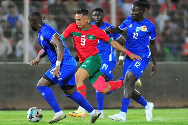 المنتخب المغربي لكرة القدم يكرم وفادة ضيفه لإفريقيا الوسطى بخماسية نظيفة 